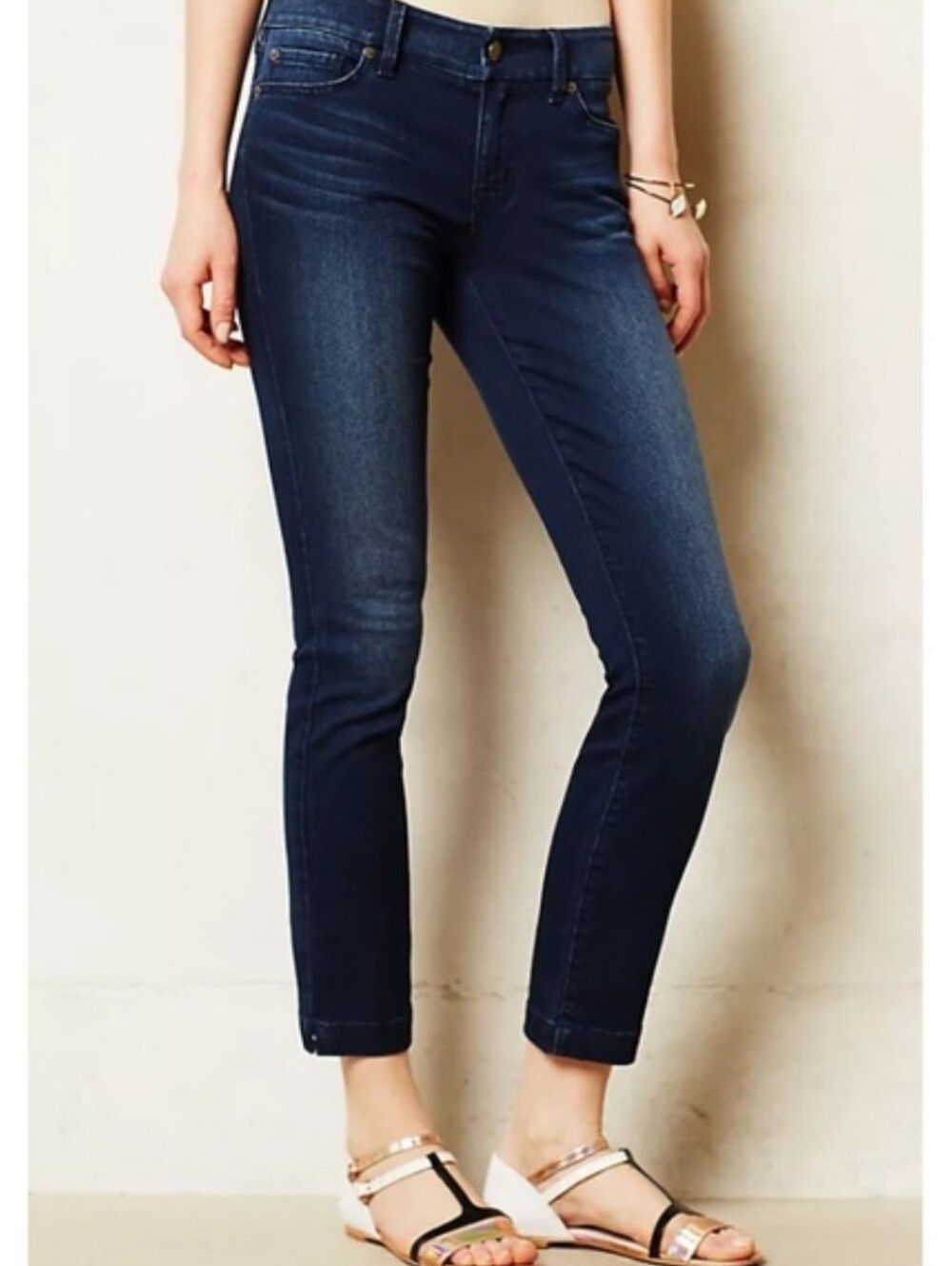 Level 99 Dark Indigo Skinny Ankle Jeans
